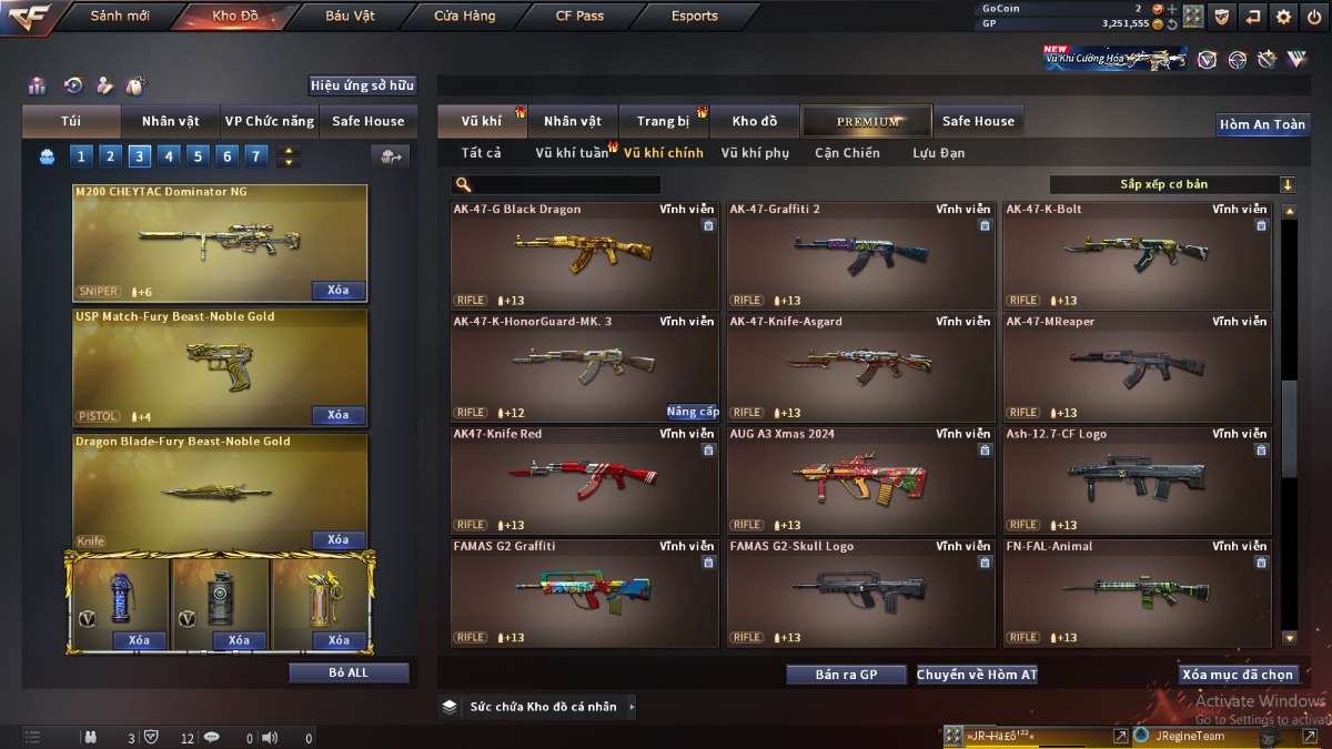 shop acc cf uy tin gia re